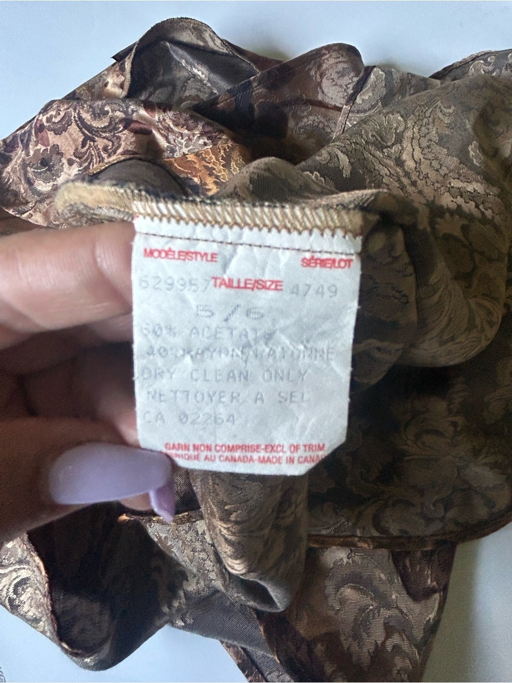 Vintage Vamp Brown Floral Asymmetric Skirt - Picture 11 of 11
